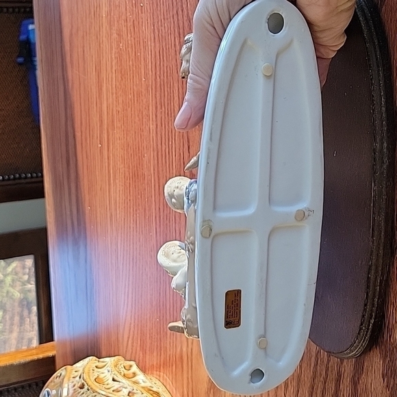 Paul Sebastian Porcelain Figurine, "Sleigh Ride" By Meico Dog Pulling Sled - Picture 4 of 5